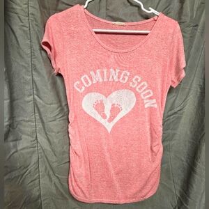 Pink "Coming Soon" tee shirt